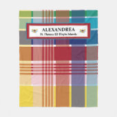 US Jungfrau Islands Flag St. Thomas Madras Custom Fleecedecke (Vorderseite)