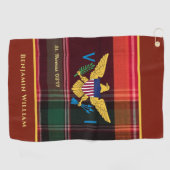 US Jungfrau Islands Flag St. Thomas Madras Custom Golfhandtuch (Horizontal)