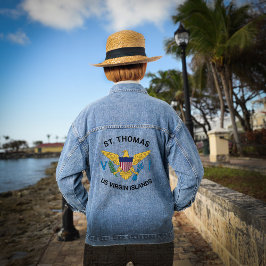 US Jungfrau Islands Flag St. Thomas U.S. VI Tropic Jeansjacke