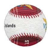 US Jungfrau Islands Flag St. Thomas USVI Baseball (Rückseite)