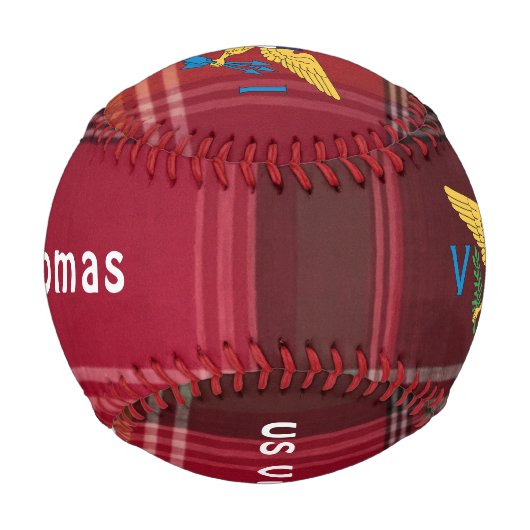 US Jungfrau Islands Flag St. Thomas USVI Baseball (Vorderseite)