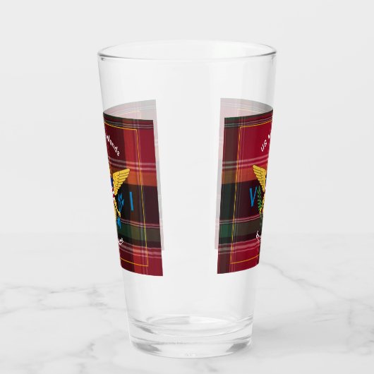 US Jungfrau Islands Flag St. Thomas USVI Glas (Links)