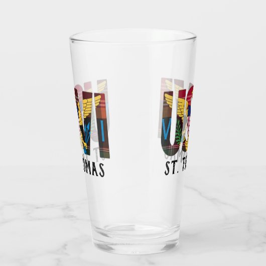 US Jungfrau Islands Flag St. Thomas USVI Glas (Rechts)
