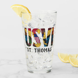 US Jungfrau Islands Flag St. Thomas USVI Glas