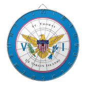 US Jungfrau Islands Flag St. Thomas USVI Personali Dartscheibe (vorne)