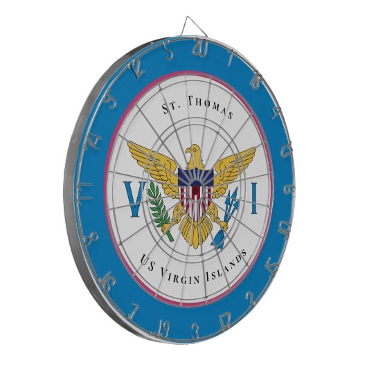 US Jungfrau Islands Flag St. Thomas USVI Personali Dartscheibe (Vorderseite Links)