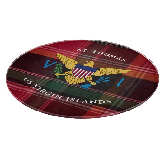 US Jungfrau Islands Flag St. Thomas USVI Schneidebrett (Ecke)