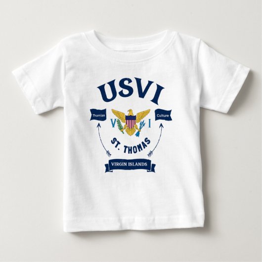 US Jungfrau Islands Flag St. Thomas USVI Tropical Baby T-shirt (Vorderseite)