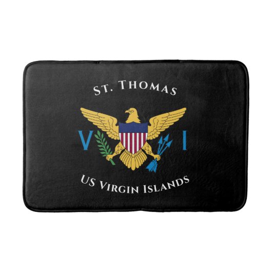 US Jungfrau Islands Flag St. Thomas USVI Tropical Badematte (Vorderseite)