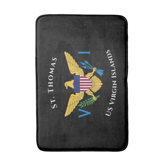 US Jungfrau Islands Flag St. Thomas USVI Tropical Badematte (Vorderseite Vertikal)