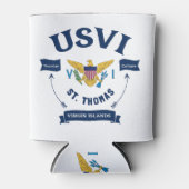US Jungfrau Islands Flag St. Thomas USVI Tropical Dosenkühler (Vorderseite)