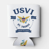 US Jungfrau Islands Flag St. Thomas USVI Tropical Dosenkühler (Rückseite)