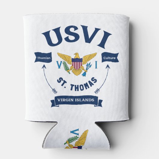 US Jungfrau Islands Flag St. Thomas USVI Tropical Dosenkühler (Rückseite)
