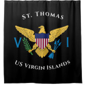 US Jungfrau Islands Flag St. Thomas USVI Tropical Duschvorhang (Vorderseite)