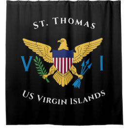 US Jungfrau Islands Flag St. Thomas USVI Tropical Duschvorhang
