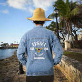 US Jungfrau Islands Flag St. Thomas USVI Tropical Jeansjacke