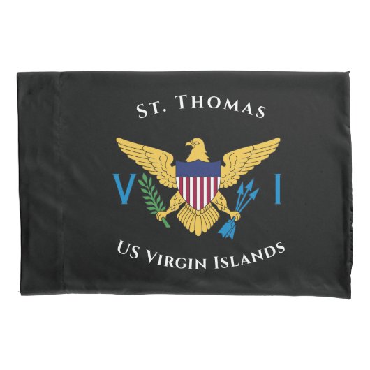 US Jungfrau Islands Flag St. Thomas USVI Tropical Kissenbezug (Vorderseite)