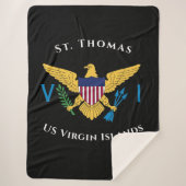 US Jungfrau Islands Flag St. Thomas USVI Tropical Sherpadecke (Vorderseite)
