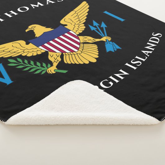 US Jungfrau Islands Flag St. Thomas USVI Tropical Sherpadecke (3/4)