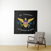 US Jungfrau Islands Flag St. Thomas USVI Tropical Wandteppich (Beispiel)
