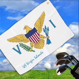 US Jungfrau Islands Flag & Staat USA golf / sport  Golfhandtuch