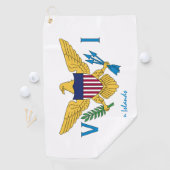 US Jungfrau Islands Flag & Staat USA golf / sport  Golfhandtuch (Insitu)
