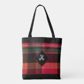 US Jungfrau Islands Flag USVI Madras Monogram Tasche (Rückseite)