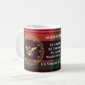 US Jungfrau Islands Flag USVI Madras Persönlich ge Kaffeetasse (Vorderseite Links)