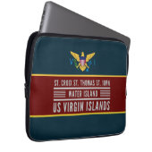 US Jungfrau Islands Flag USVI St. Croix St. Thomas Laptopschutzhülle (Vorne Rechts)