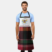 US Jungfrau Islands Flag USVI St. Thomas Madras Schürze (Getragen)