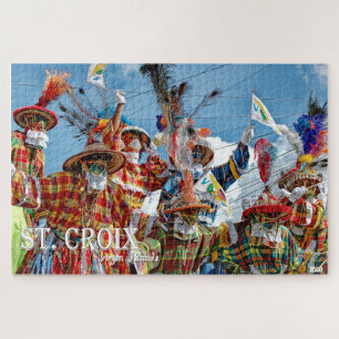 US Jungfrau Islands Flags Moko Jumbies St. Croix Puzzle