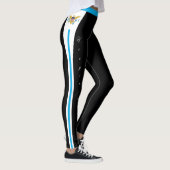 US Jungfrau Islands mode Leggings, Flag, schwarz Leggings (Rechts)
