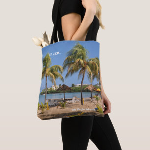 US Jungfrau Islands St Croix Beach Palms Tropical Tasche