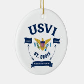 US Jungfrau Islands St Croix Crucian USVI Keramik Ornament (Rechts)