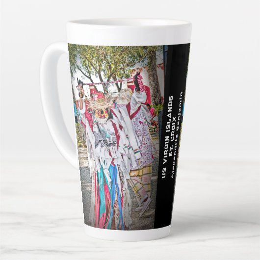 US Jungfrau Islands St. Croix Masquerader Custom Milchtasse (Linke Ecke)