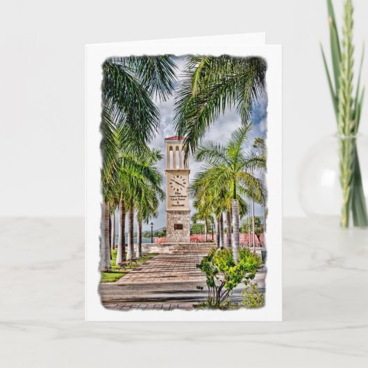 US Jungfrau Islands St. Croix Palm Trees Tropical Karte (Vorderseite)