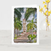 US Jungfrau Islands St. Croix Palm Trees Tropical Karte (Gelbe Blume)