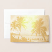 US Jungfrau Islands St. Croix Sunset Gold Folienkarte (Vorderseite mit Umschlag)