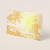 US Jungfrau Islands St. Croix Sunset Gold Folienkarte (Vorderseite)