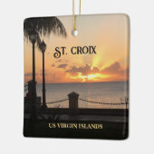 US Jungfrau Islands St Croix Sunset Weihnachten Keramikornament (Links)