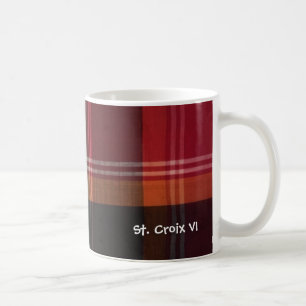 US Jungfrau Islands St. Croix USVI Madras Muster Kaffeetasse