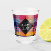 US Jungfrau Islands St. Croix USVI Madras Muster Schnapsglas (Vorderseite)