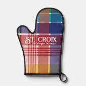 US Jungfrau Islands St. Croix USVI Madras Ofenhandschuh (Vorderseite)