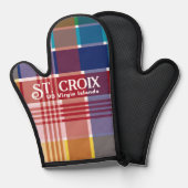 US Jungfrau Islands St. Croix USVI Madras Ofenhandschuh (Vorderseite/Rückseite)
