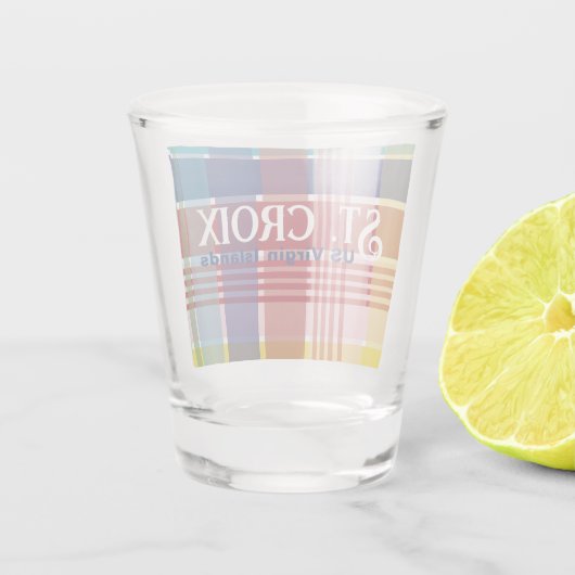 US Jungfrau Islands St. Croix USVI Madras Schnapsglas (Rückseite)