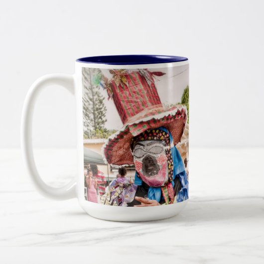 US Jungfrau Islands St. Croix USVI Masqueraders Zweifarbige Tasse (Links)