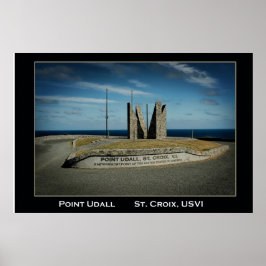 US Jungfrau Islands St. Croix USVI Point Udall Poster