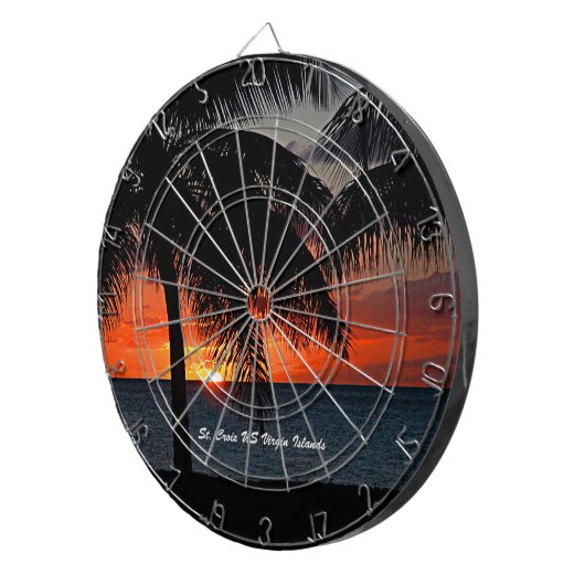 US Jungfrau Islands St Croix USVI Sunset Custom Dartscheibe (Vorderseite rechts)