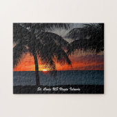 US Jungfrau Islands St. Croix USVI Sunset Tropical Puzzle (Horizontal)