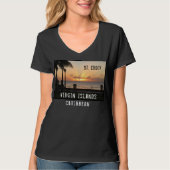 US Jungfrau Islands St. Croix USVI Sunset Tropical T-Shirt (Vorderseite)